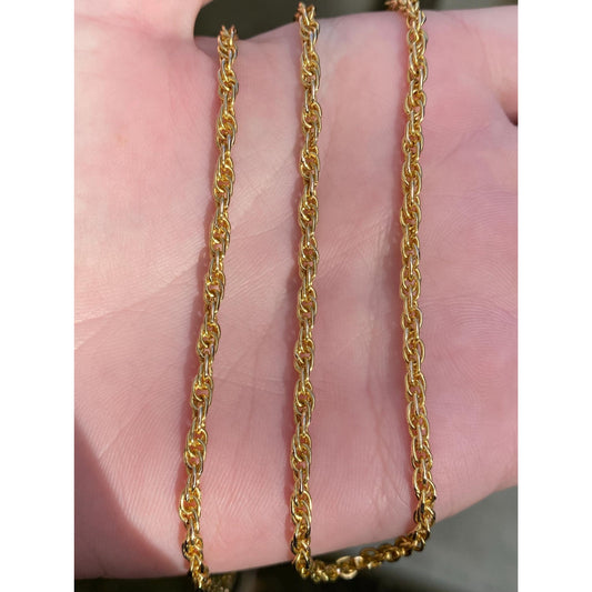 Solid 18k Yellow Gold Chain Necklace - 18.5 inches