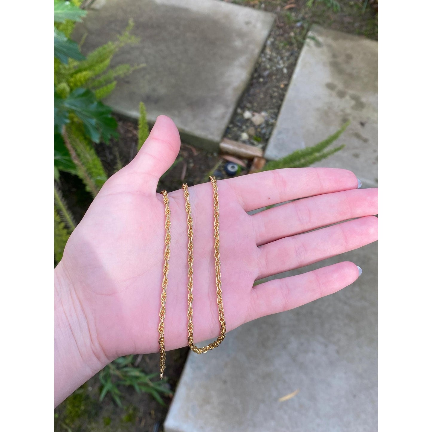 Solid 18k Yellow Gold Chain Necklace - 18.5 inches