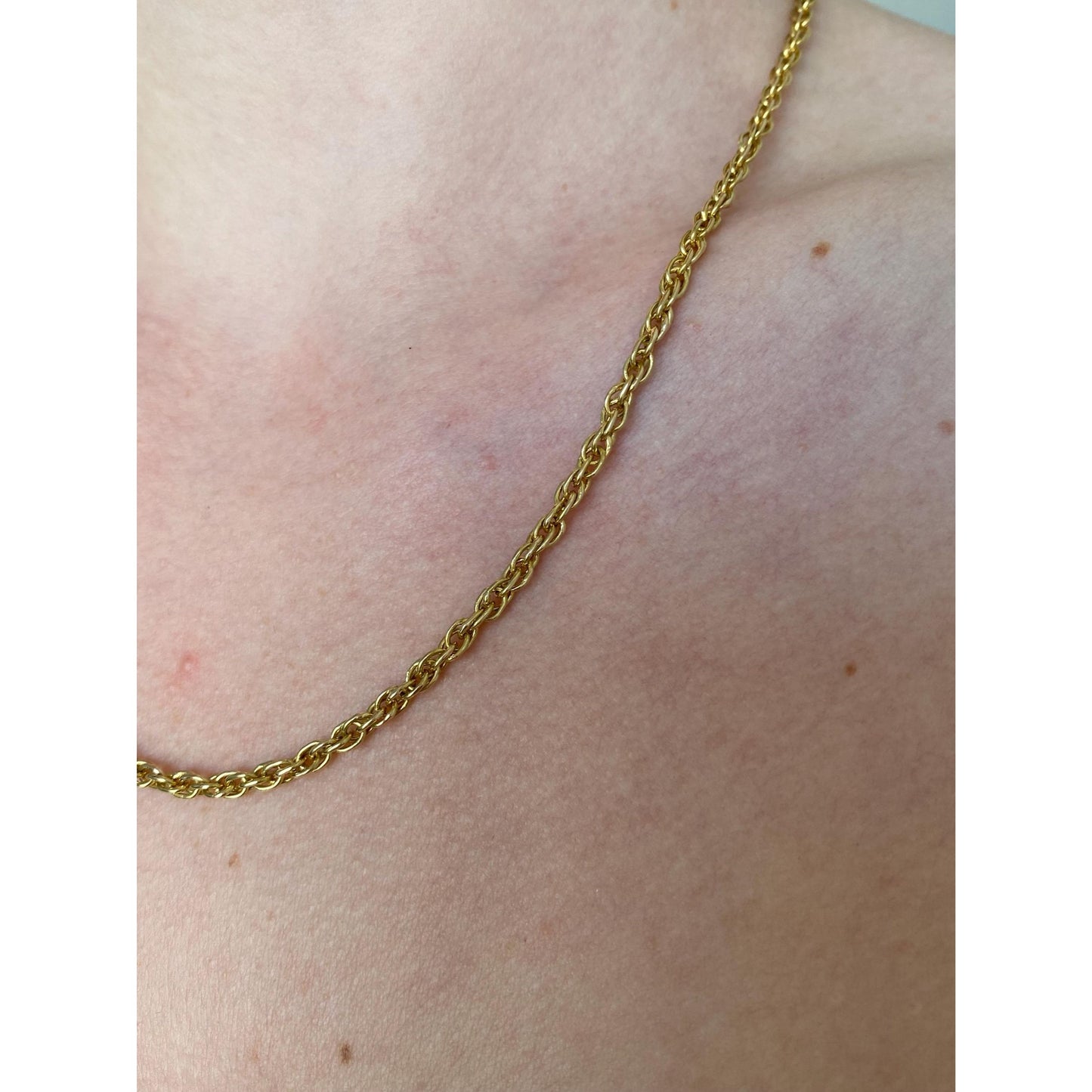 Solid 18k Yellow Gold Chain Necklace - 18.5 inches