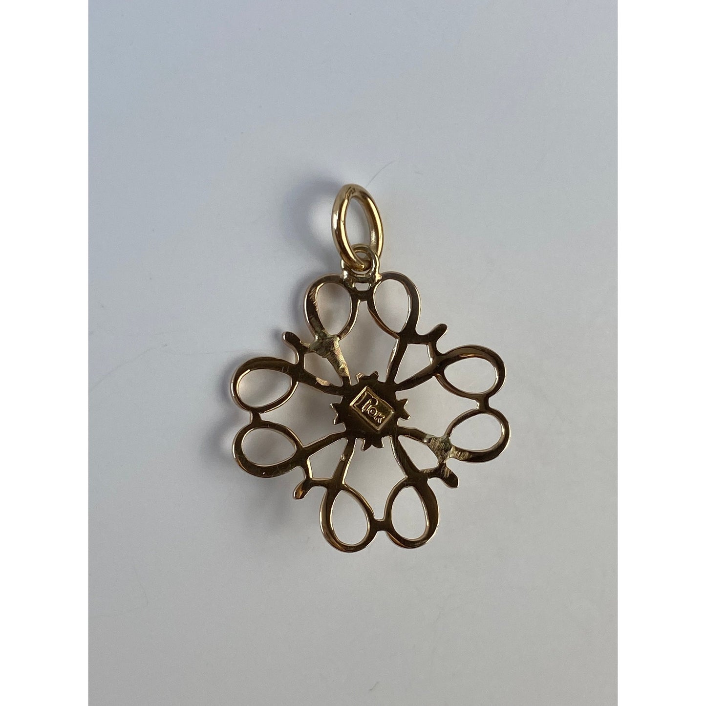 Vintage Solid 10k Yellow Gold Sapphire Charm