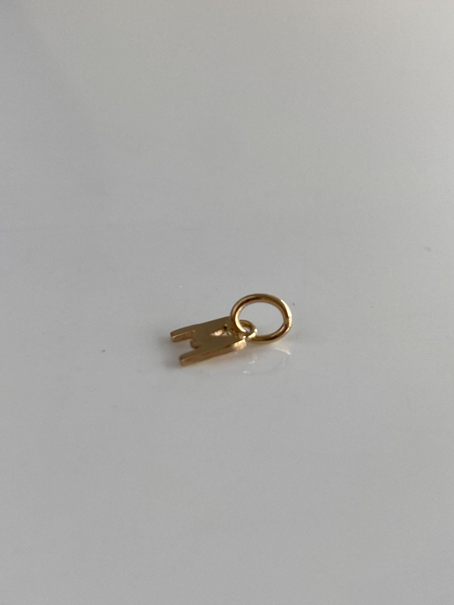 Vintage Solid 14k Yellow Gold Initial 'M' Charm