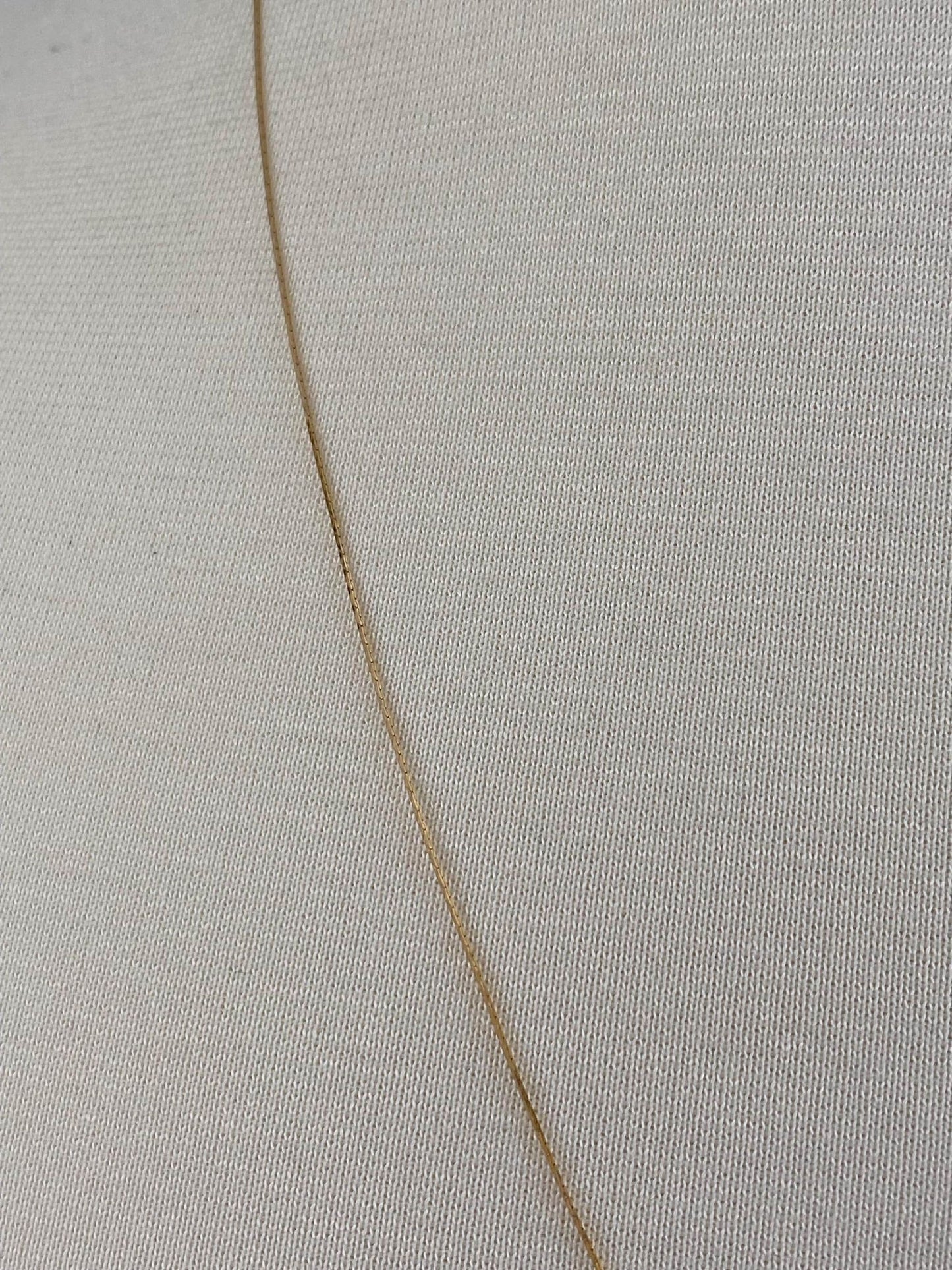 Vintage Solid 14k Yellow Gold Slim Triangle Link Chain Necklace - 23.75 inches