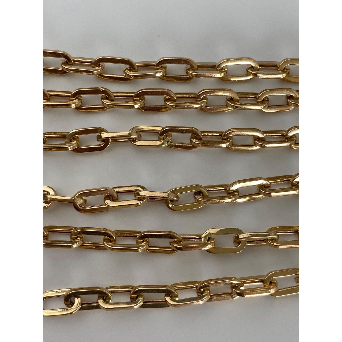 Vintage 14k Yellow Gold Chunky Paperclip Chain Necklace - 30.5 inches
