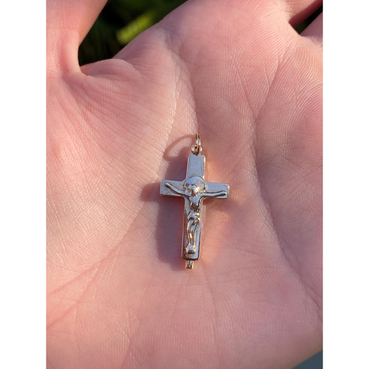 Vintage 10k Yellow Gold Crucifix Cross Charm