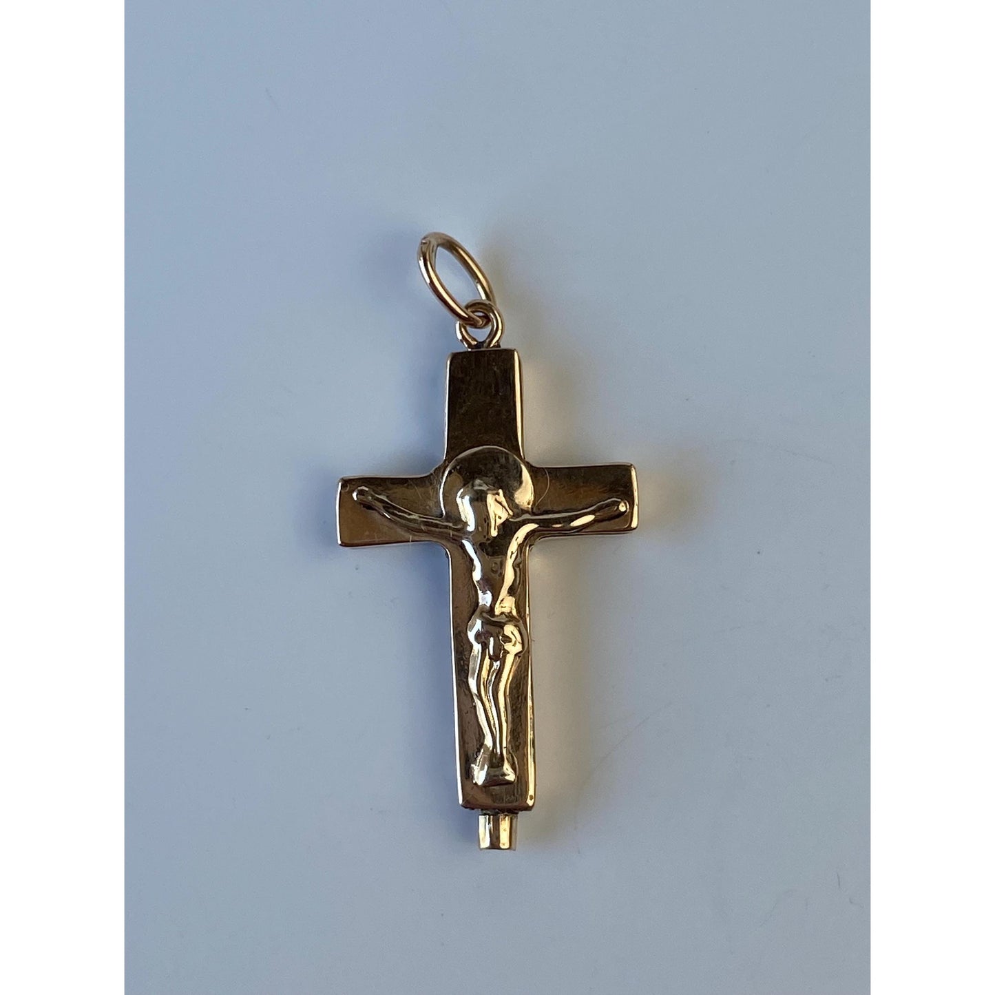 Vintage 10k Yellow Gold Crucifix Cross Charm