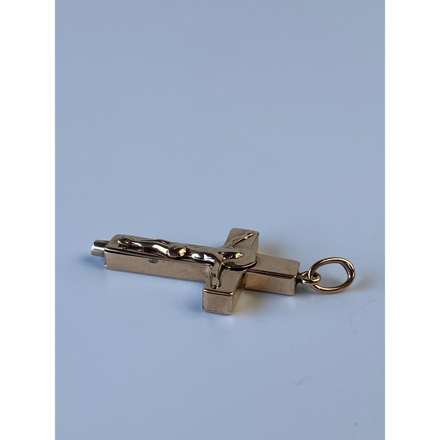 Vintage 10k Yellow Gold Crucifix Cross Charm