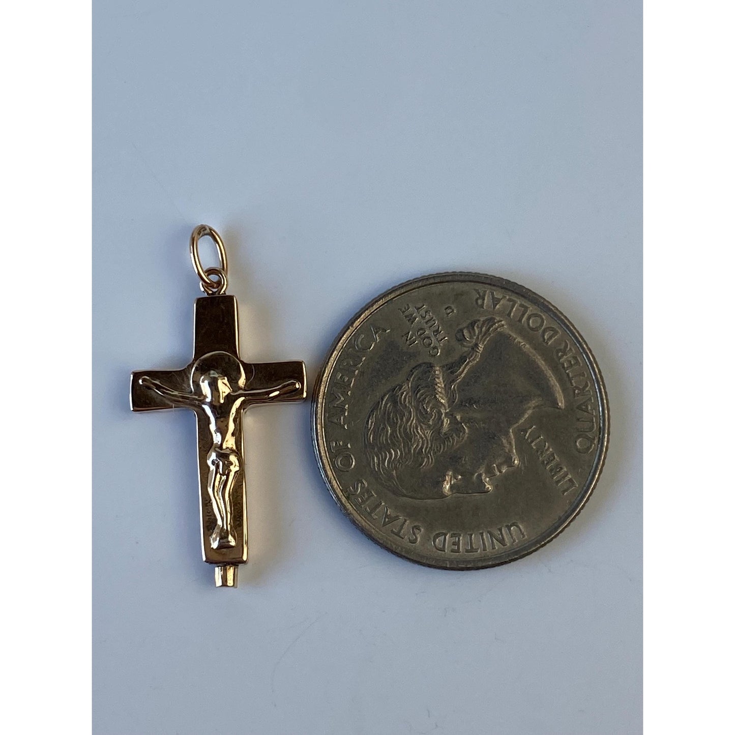 Vintage 10k Yellow Gold Crucifix Cross Charm