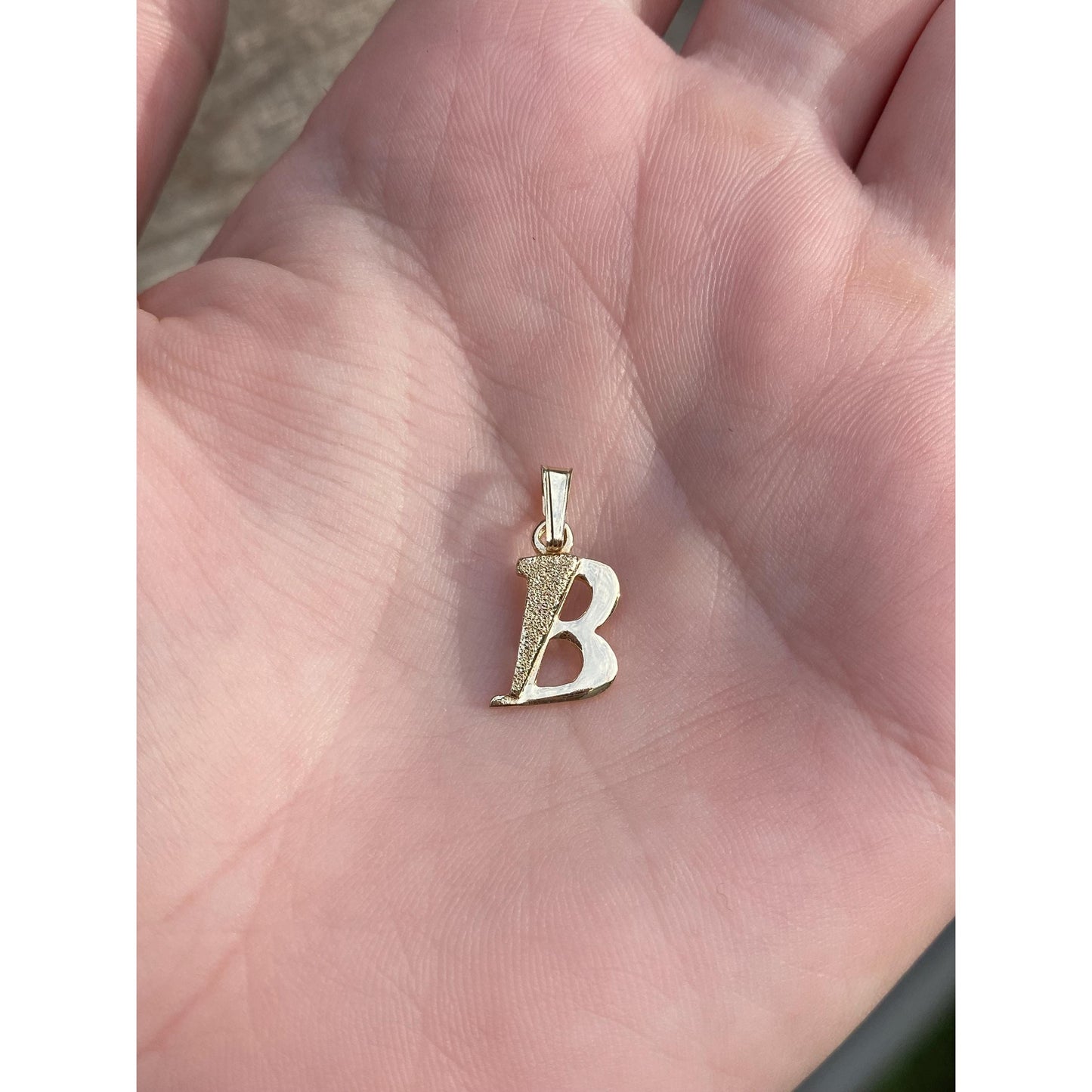 Vintage Solid 10k Yellow Gold Initial 'B' Charm