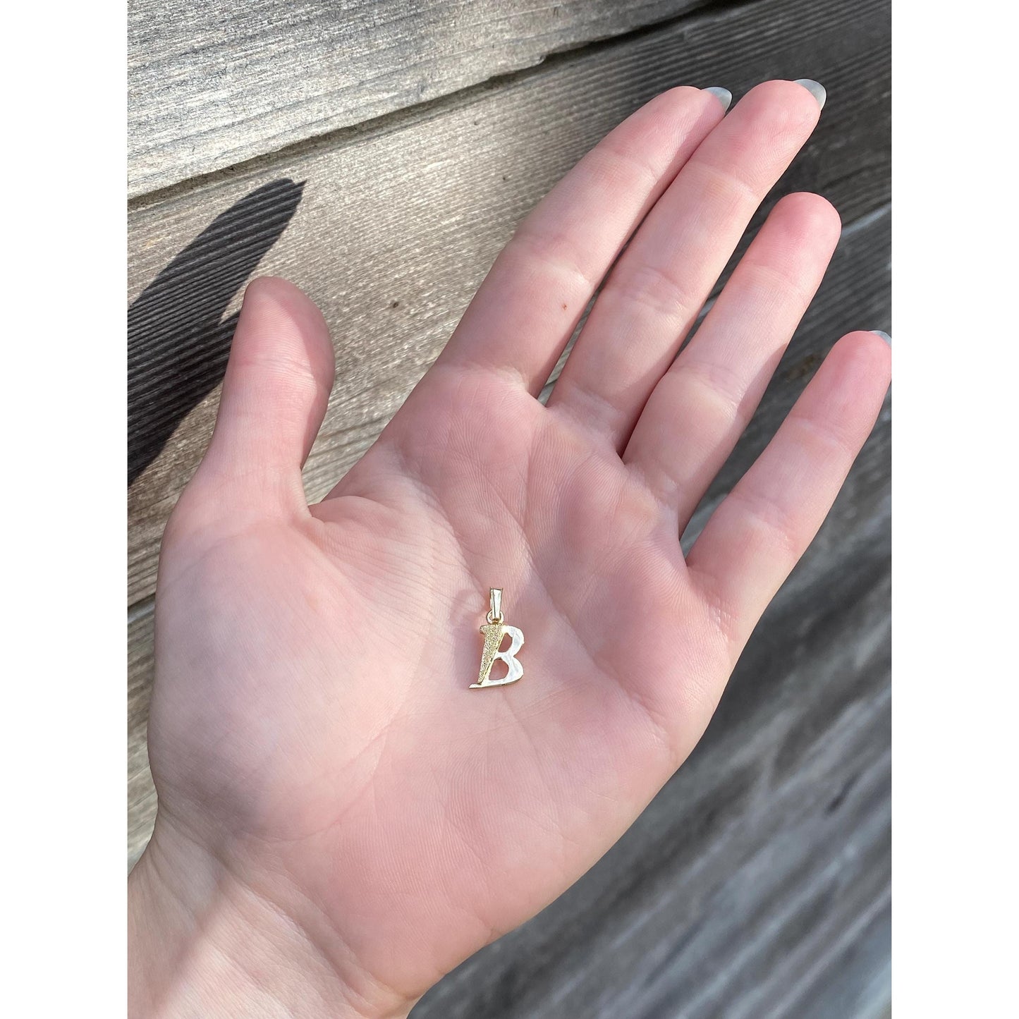 Vintage Solid 10k Yellow Gold Initial 'B' Charm