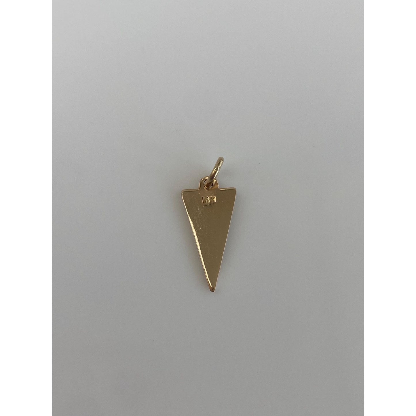 Solid 14k Yellow Gold Enamel Flag Charm