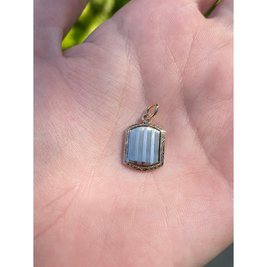 Vintage Solid 10k Yellow Gold Cufflink Conversion Charm