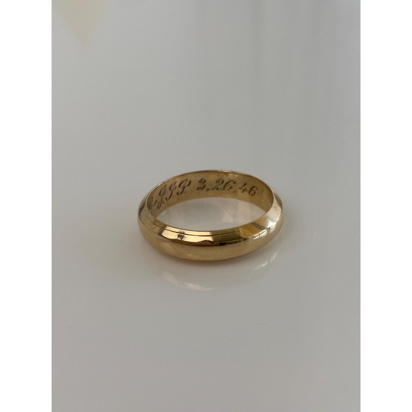 Vintage Solid 14k Yellow Gold Ring Band - Size 10