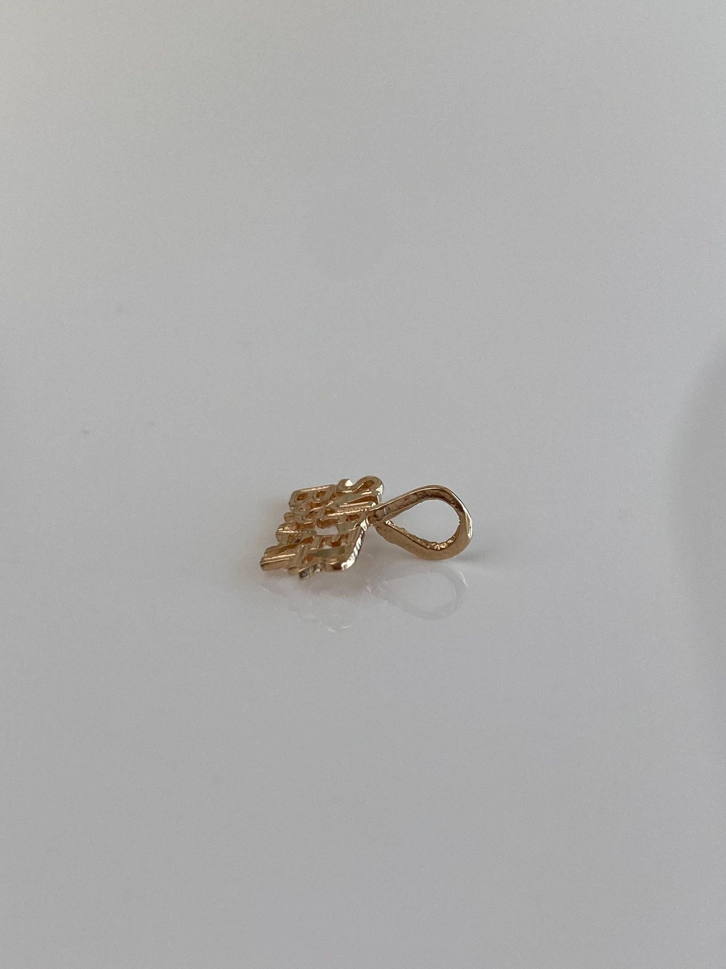 Vintage Solid 14k Yellow Gold Diamond Cut 'Super Brat' Charm