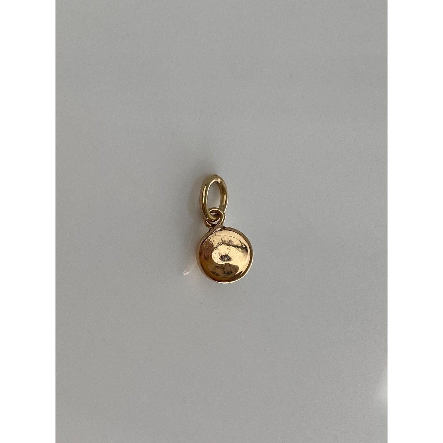 Vintage Solid 14k Yellow Gold Little Moonstone Cufflink Conversion Charm