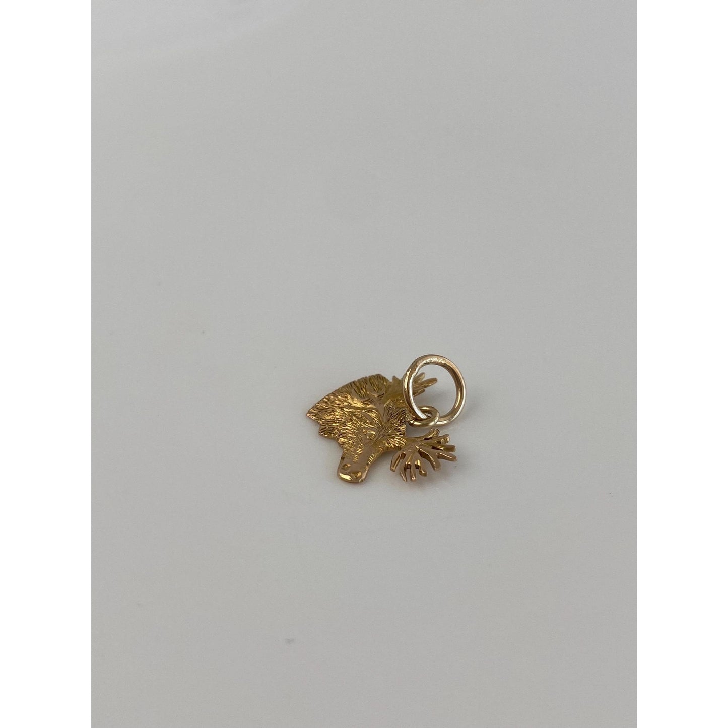 Solid 14k Yellow Gold Elk Charm
