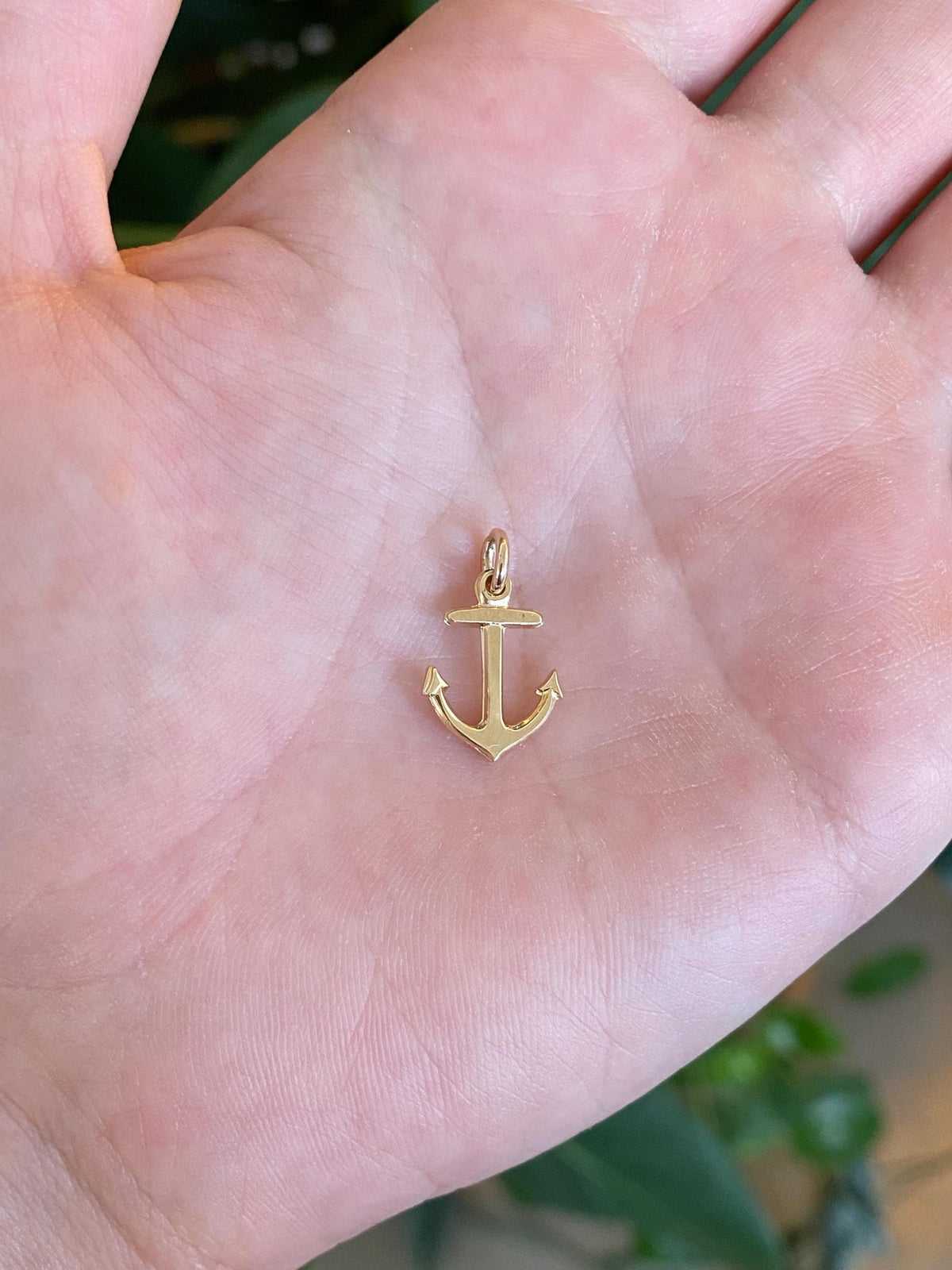 Vintage 14k Yellow Gold Anchor Charm