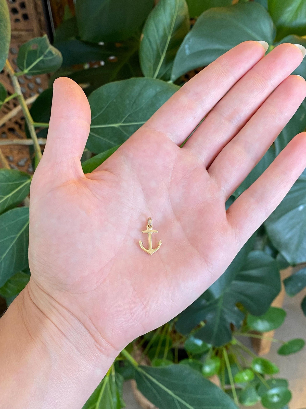 Vintage 14k Yellow Gold Anchor Charm