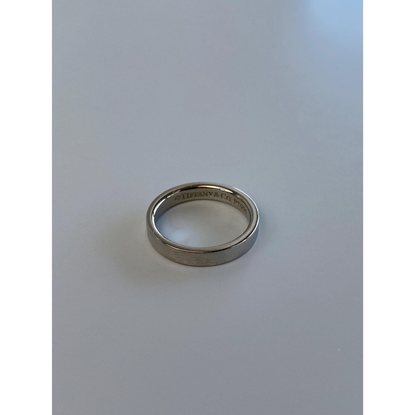 Tiffany & Co. Vintage Solid Platinum Ring Band - Size 3.75