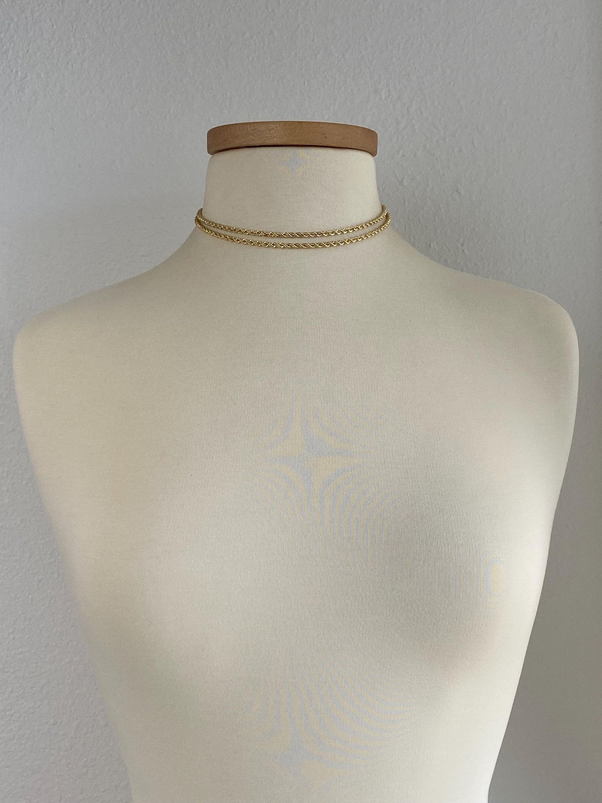 Vintage Solid 14k Yellow Gold Long Rope Chain Necklace - 30.5 inches