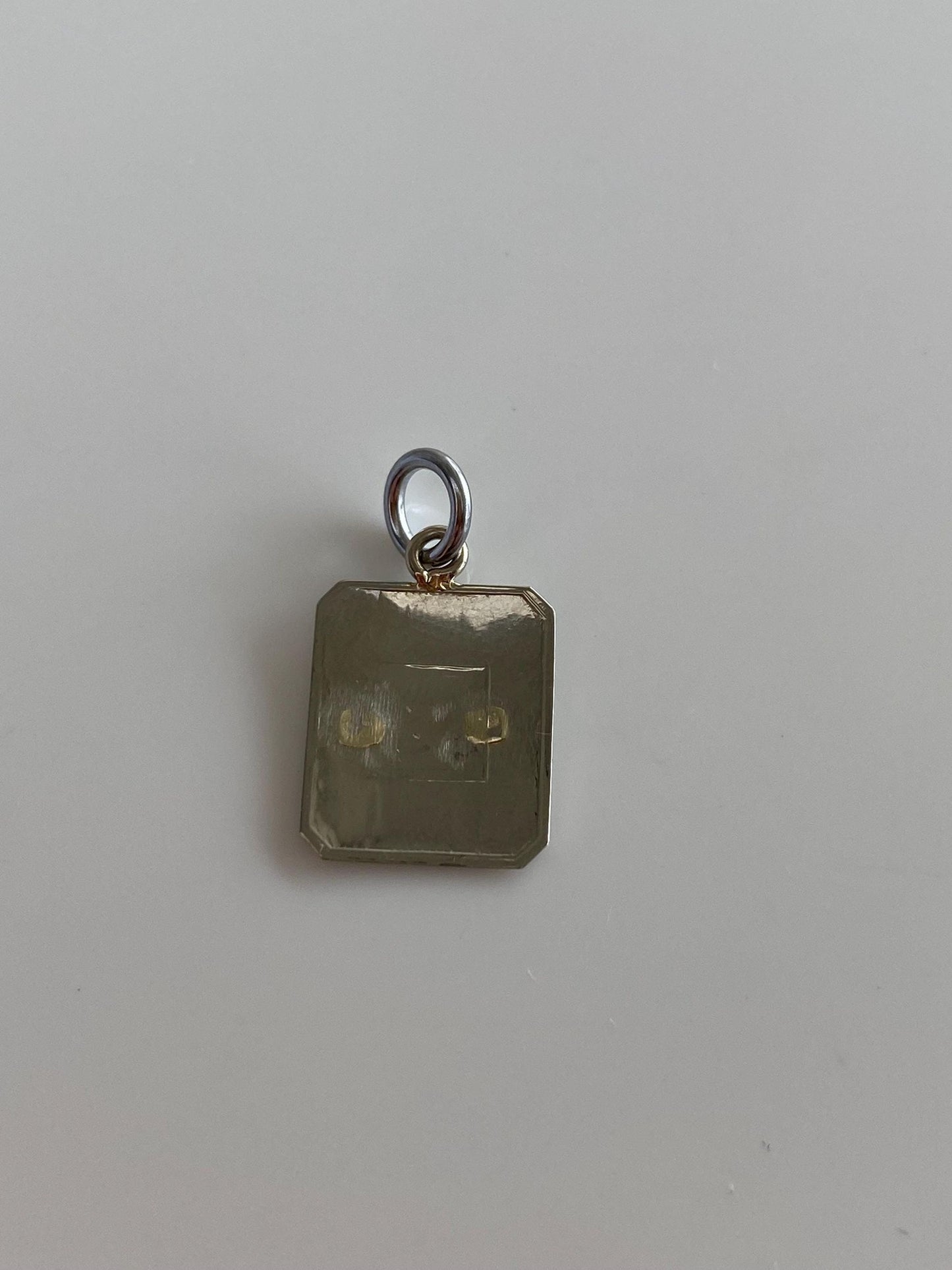 Vintage Solid 14k White Gold Design Cufflink Conversion Charm
