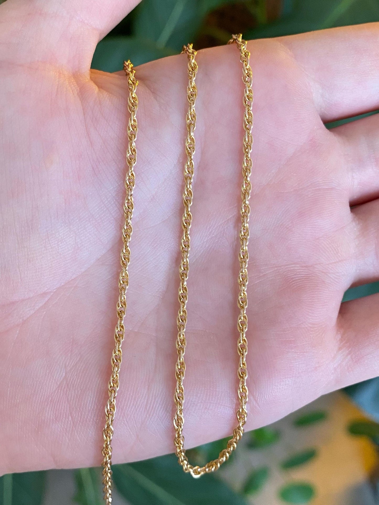 Vintage Solid 14k Yellow Gold Chain Necklace - 18.5 inches