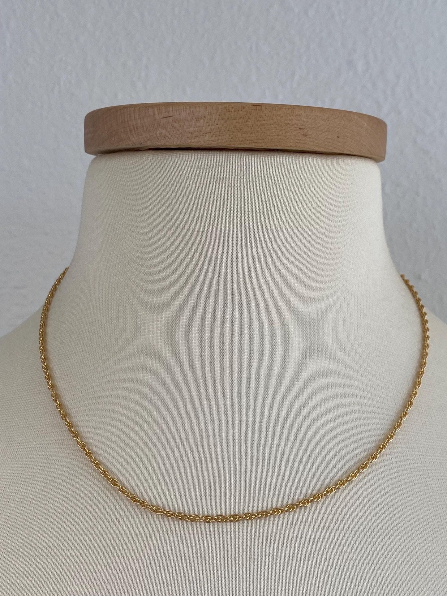 Vintage Solid 14k Yellow Gold Chain Necklace - 18.5 inches