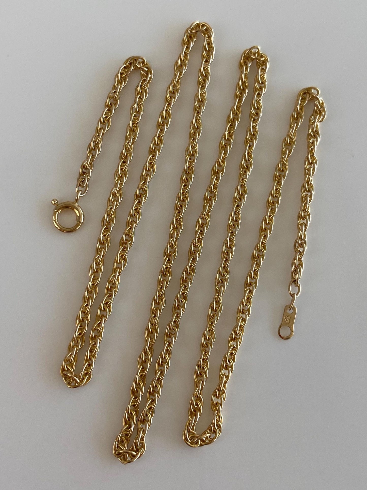 Vintage Solid 14k Yellow Gold Chain Necklace - 18.5 inches