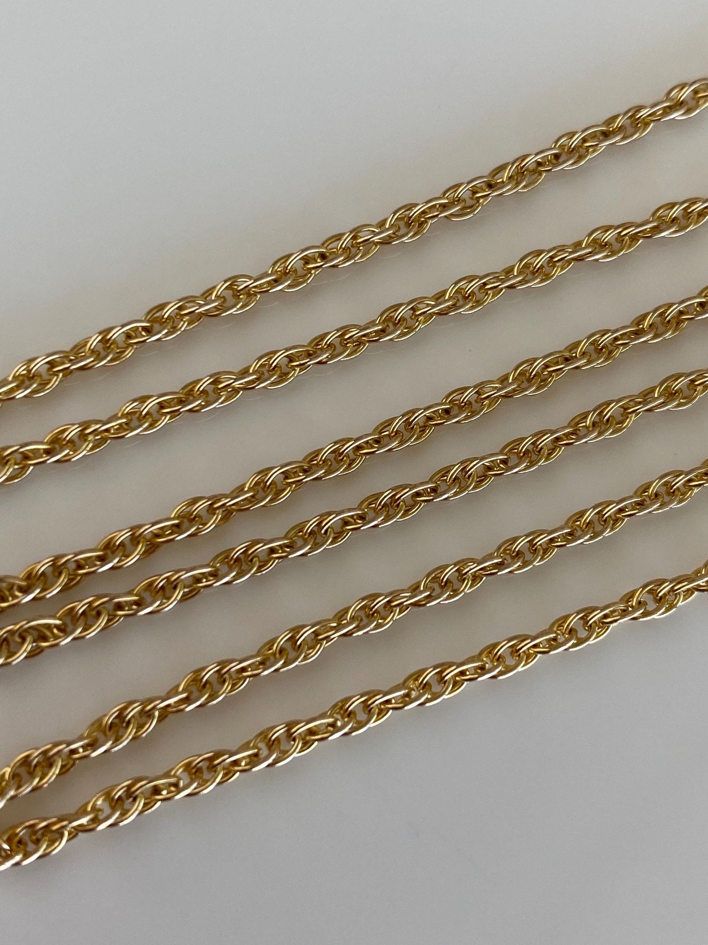 Vintage Solid 14k Yellow Gold Chain Necklace - 18.5 inches