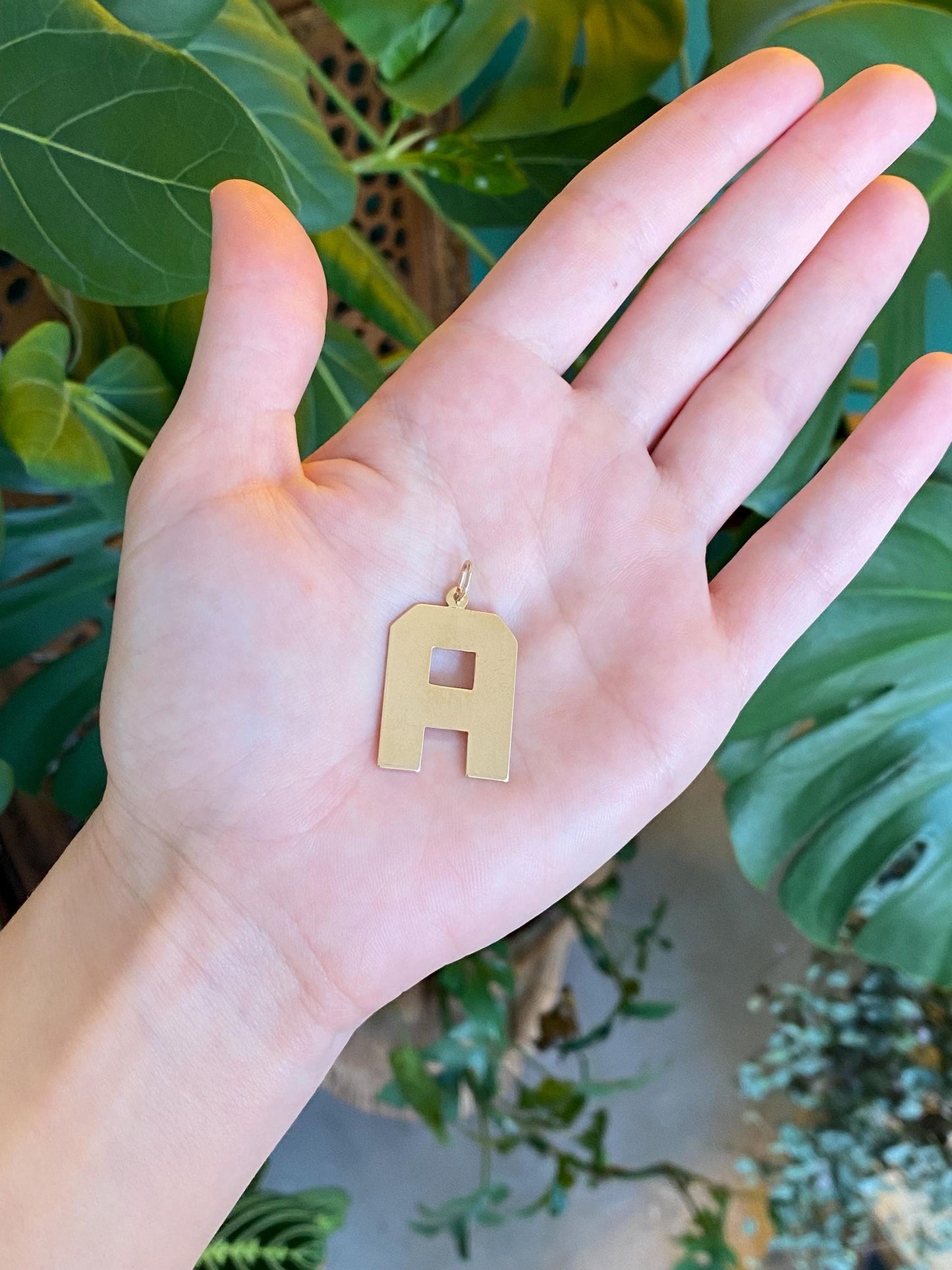 Vintage Solid 14k Yellow Gold Initial 'A' Charm