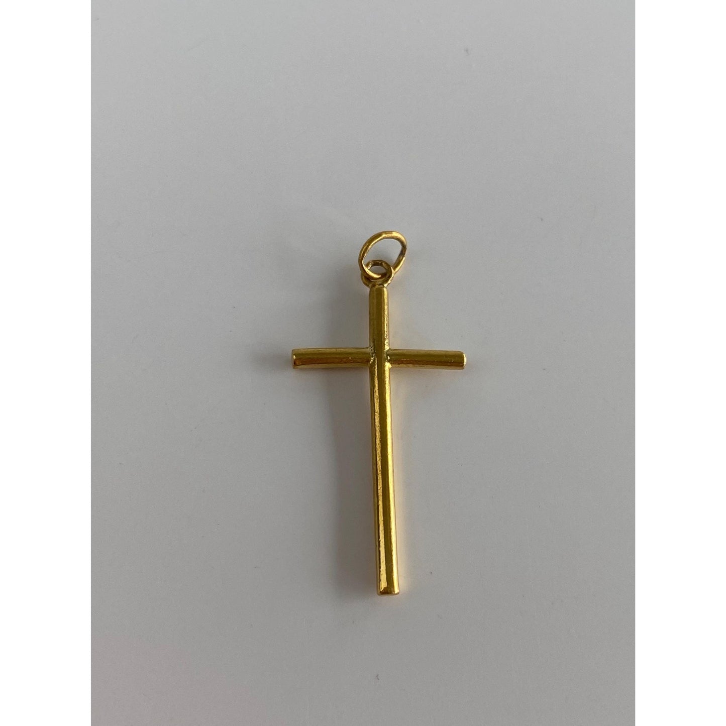 Vintage Solid 23k Yellow Gold Cross Charm