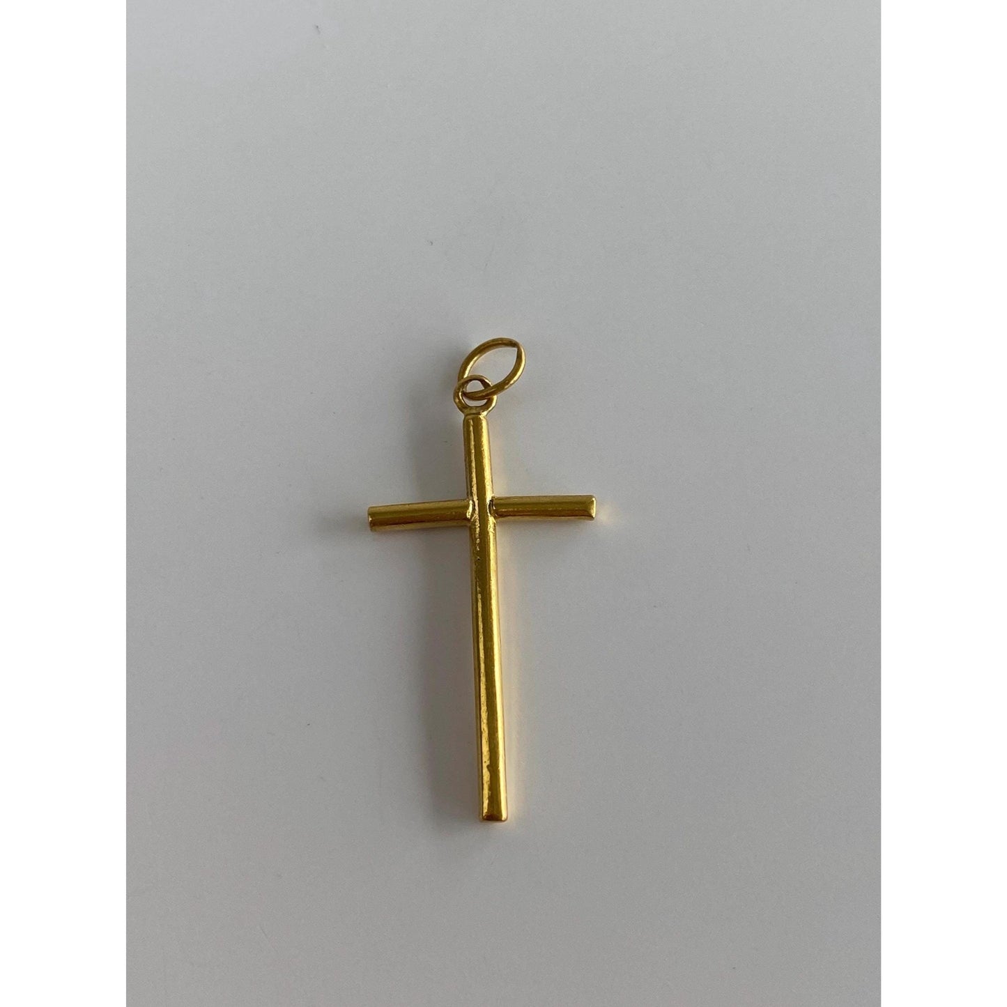 Vintage Solid 23k Yellow Gold Cross Charm