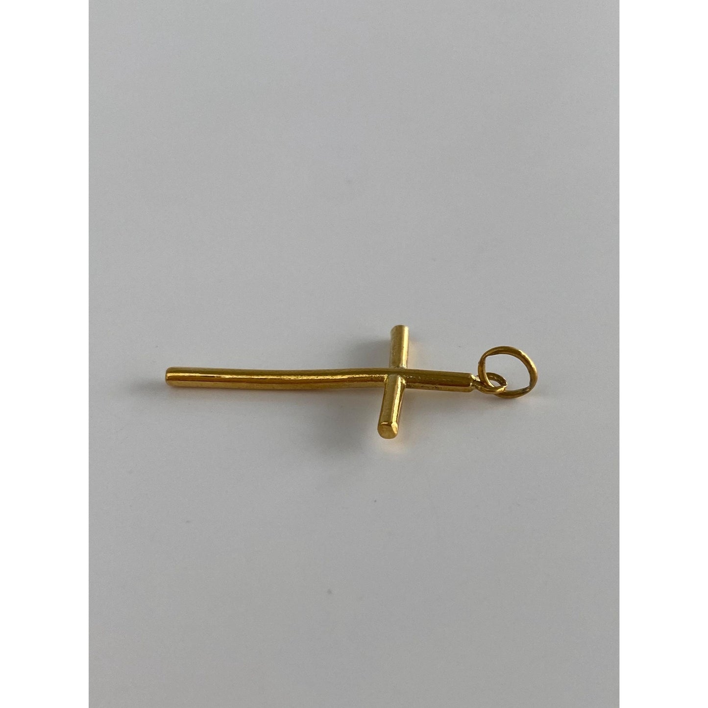 Vintage Solid 23k Yellow Gold Cross Charm