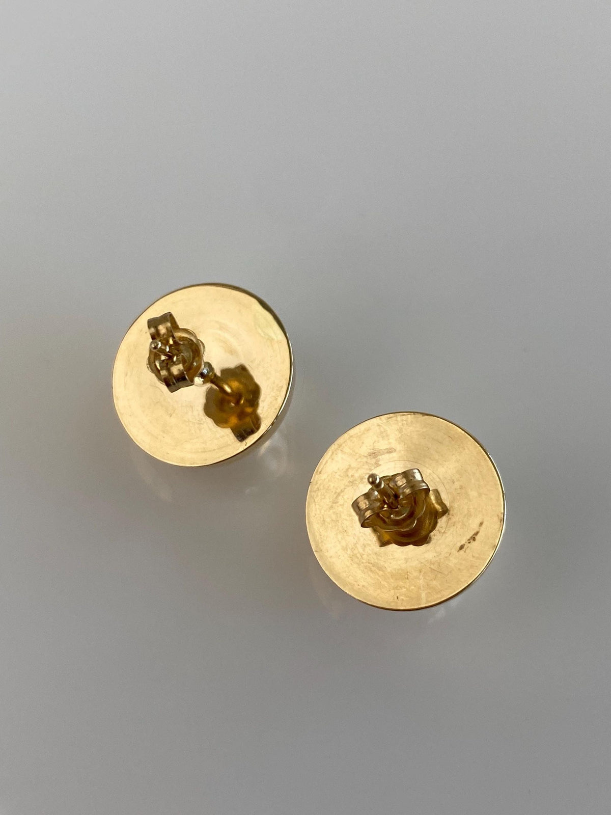 Vintage 14k Yellow Gold Domed Stud Earrings