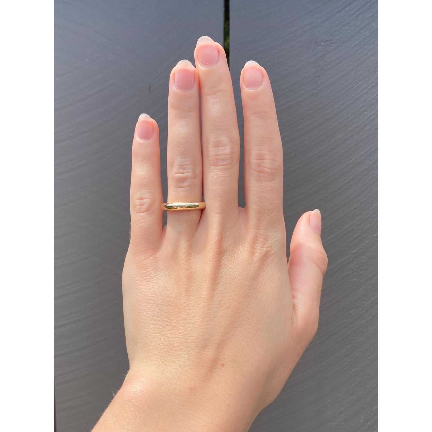 Vintage Solid 14k Yellow Gold Chunky Stacker Ring - Size 6