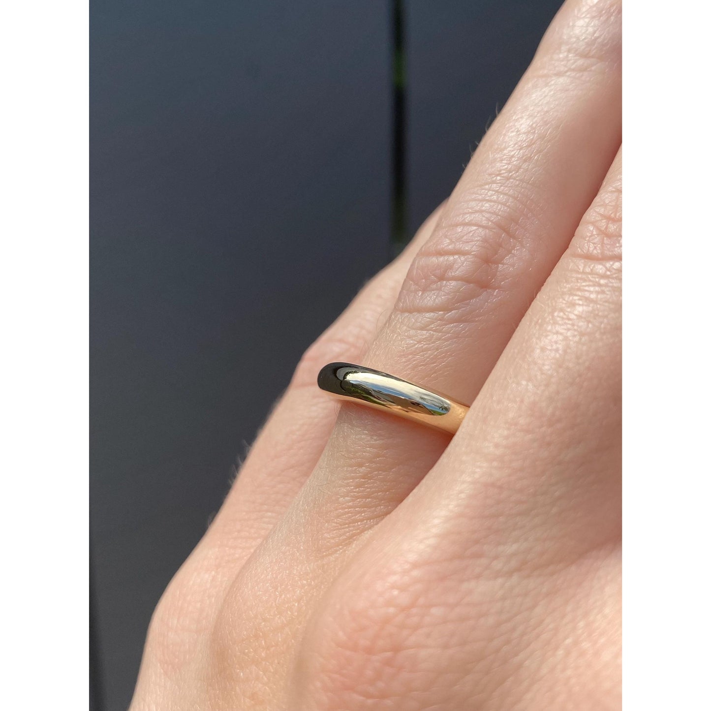 Vintage Solid 14k Yellow Gold Chunky Stacker Ring - Size 6