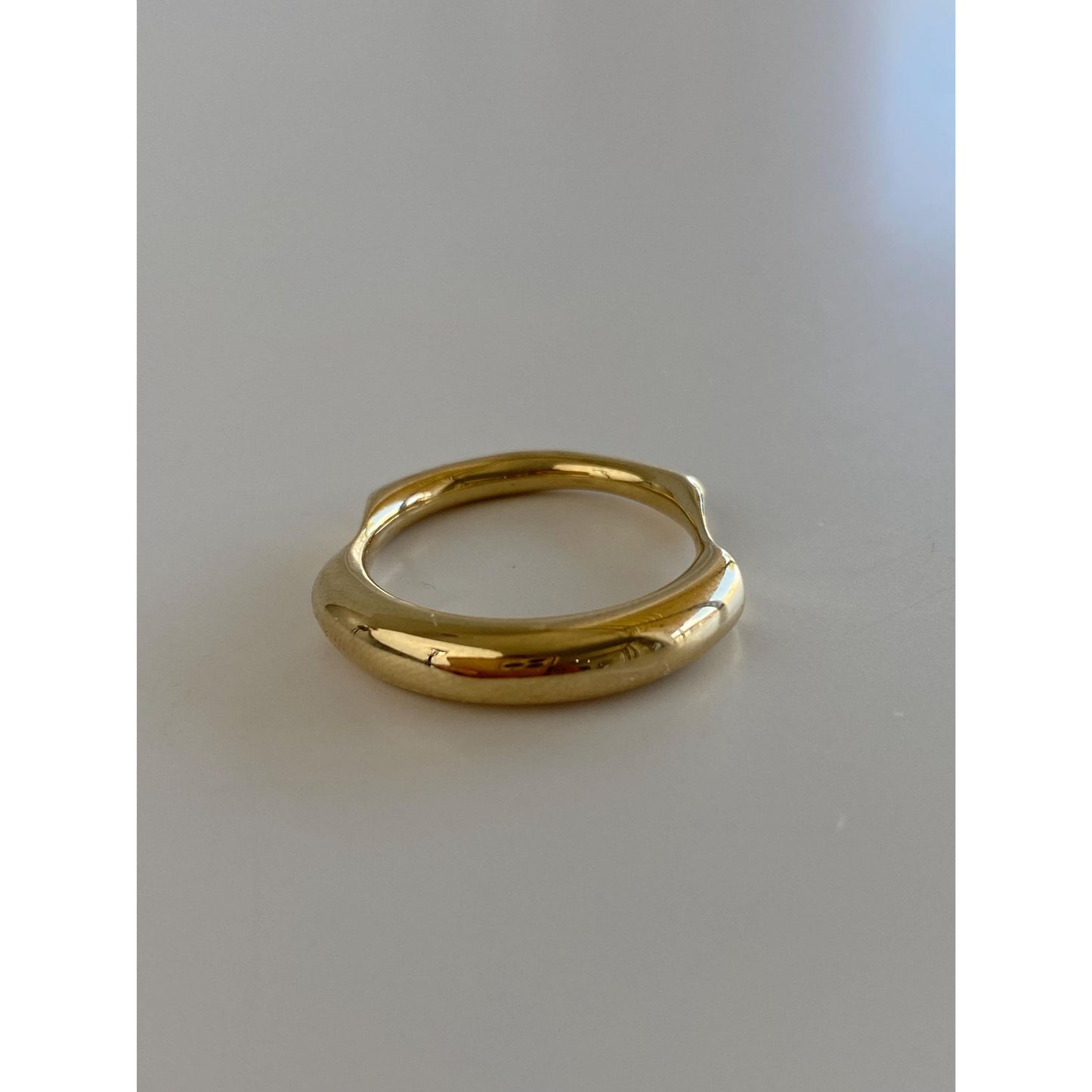 Vintage Solid 14k Yellow Gold Chunky Stacker Ring - Size 6