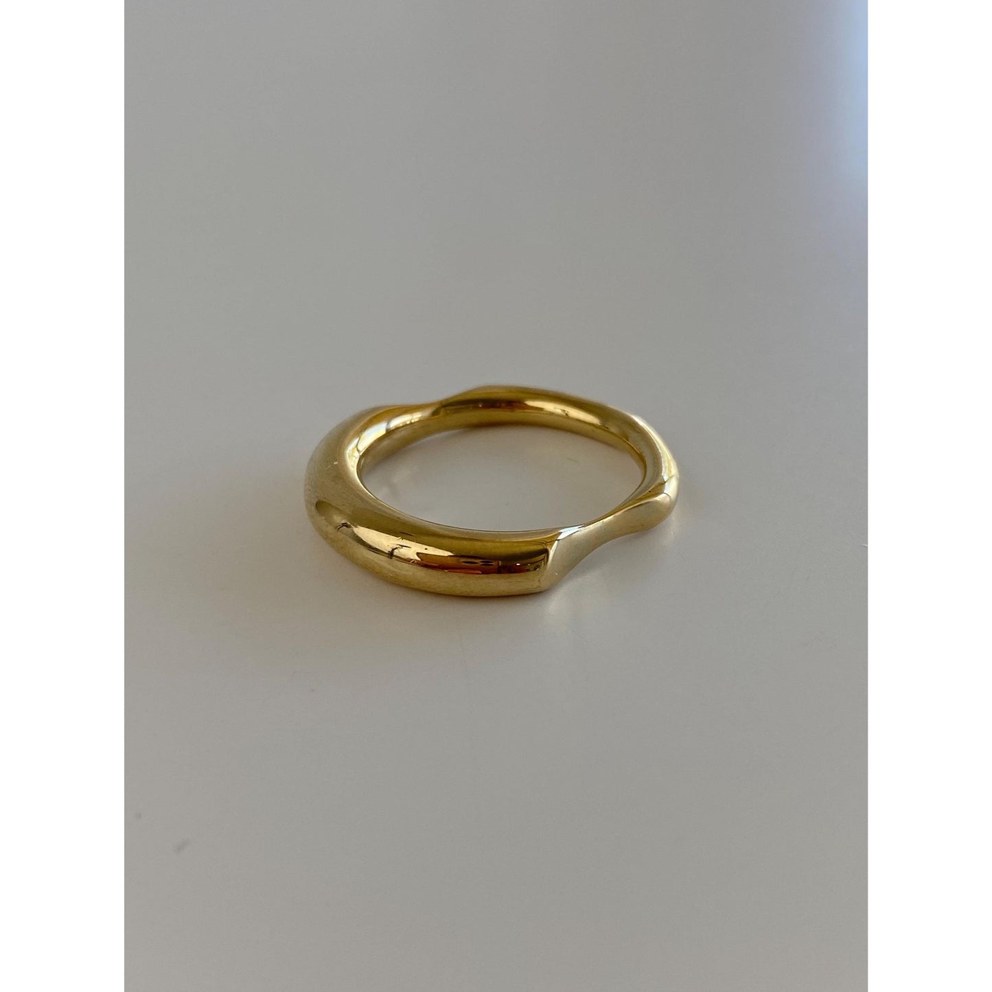 Vintage Solid 14k Yellow Gold Chunky Stacker Ring - Size 6