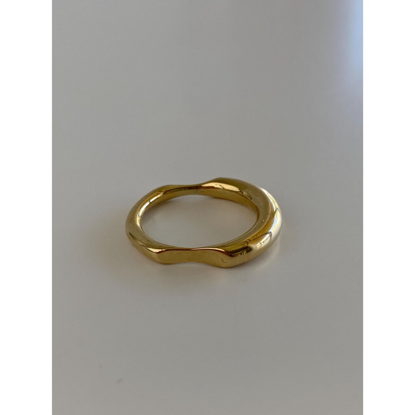 Vintage Solid 14k Yellow Gold Chunky Stacker Ring - Size 6