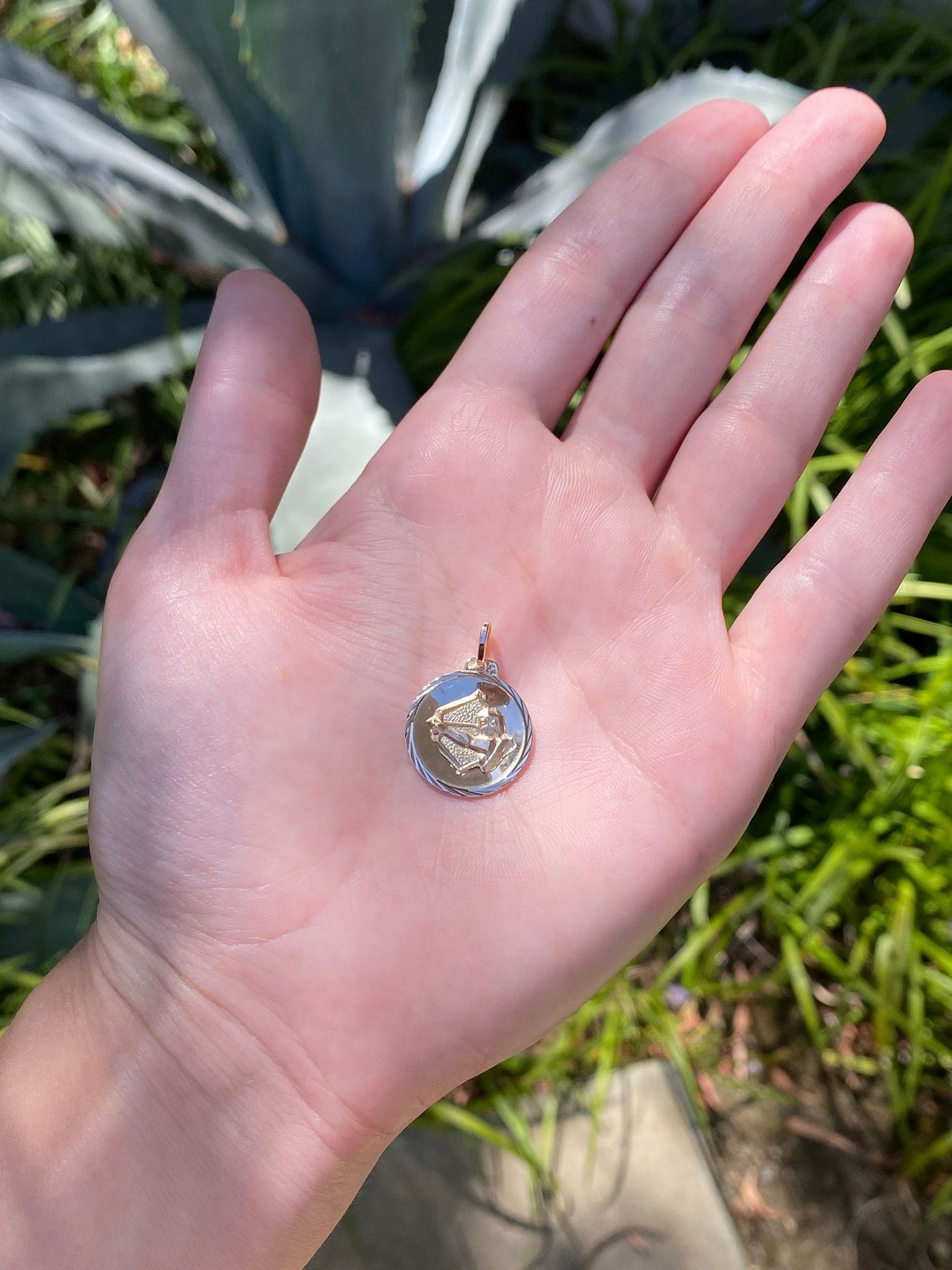 Vintage Solid 14k Yellow Gold Large Sagittarius Zodiac Charm