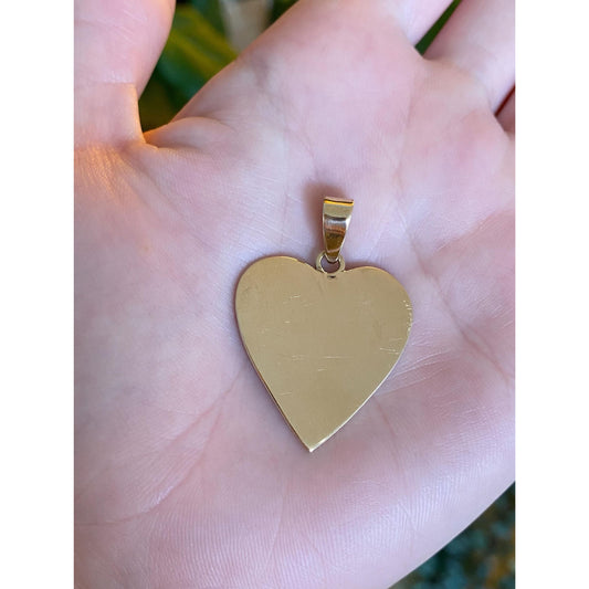 Vintage Solid 10k Yellow Gold Heart Charm