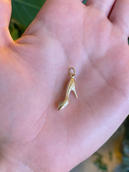 Vintage 14k Yellow Gold High Heel Charm