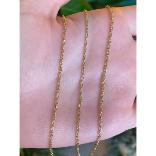 Vintage Solid 14k Yellow Gold Chain Necklace - 20 inches