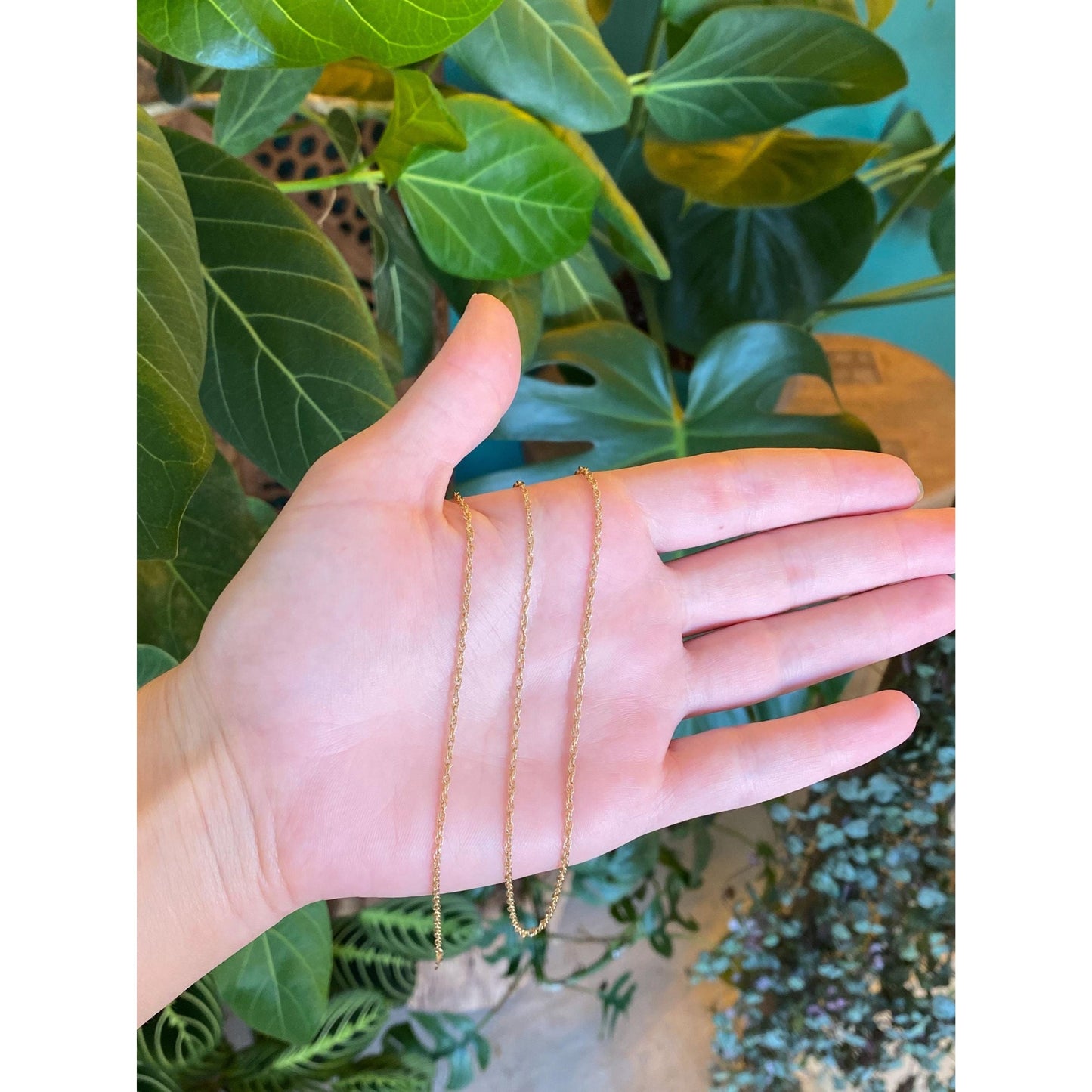 Vintage Solid 14k Yellow Gold Chain Necklace - 20 inches