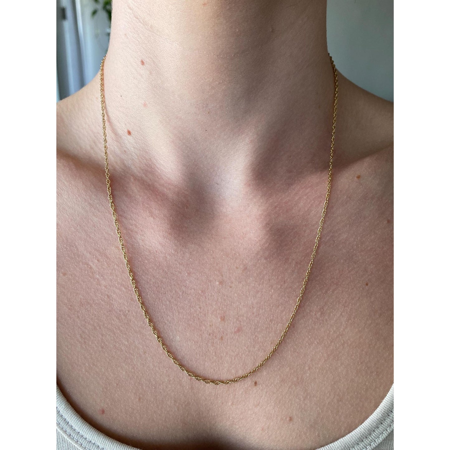 Vintage Solid 14k Yellow Gold Chain Necklace - 20 inches