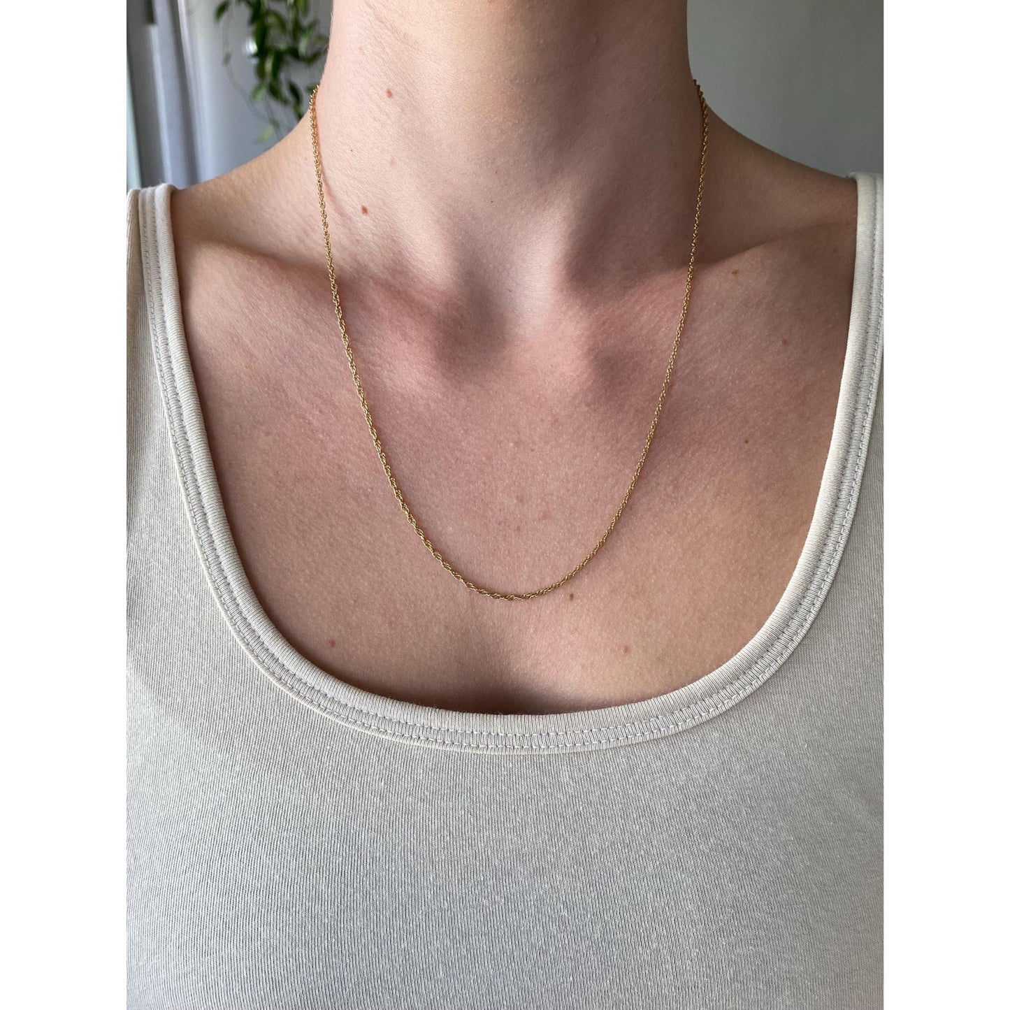 Vintage Solid 14k Yellow Gold Chain Necklace - 20 inches
