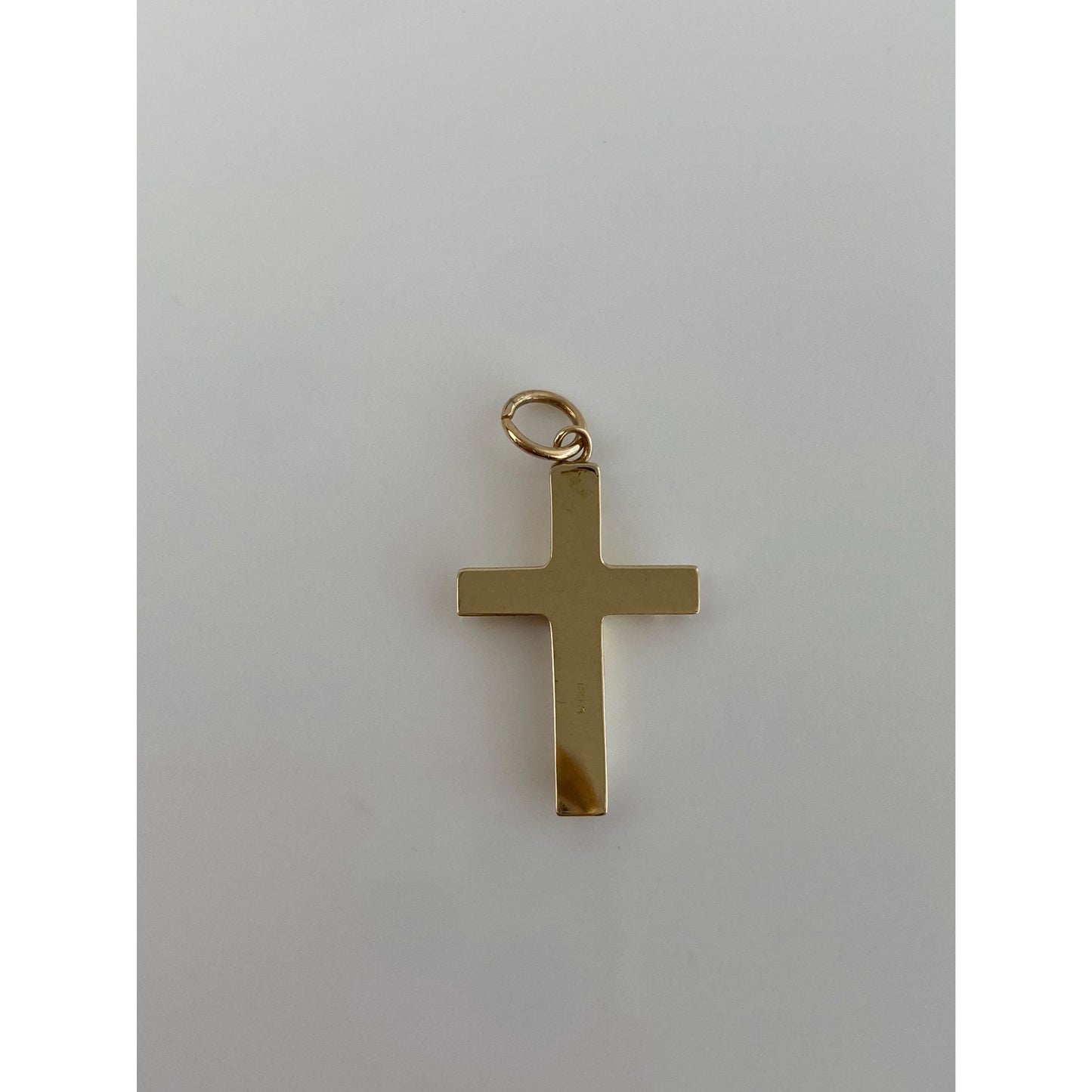 Vintage 14k Yellow Gold Engraved Cross Charm