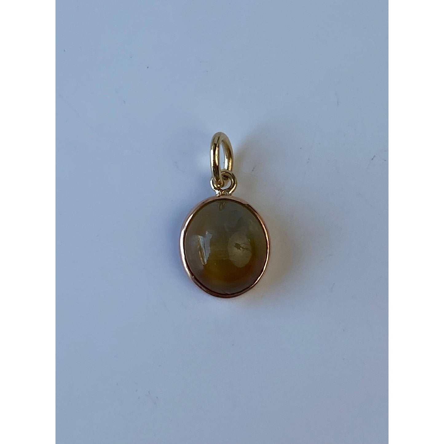 Vintage Solid 10k Yellow Gold Tigers Eye Stick Pin Conversion Charm