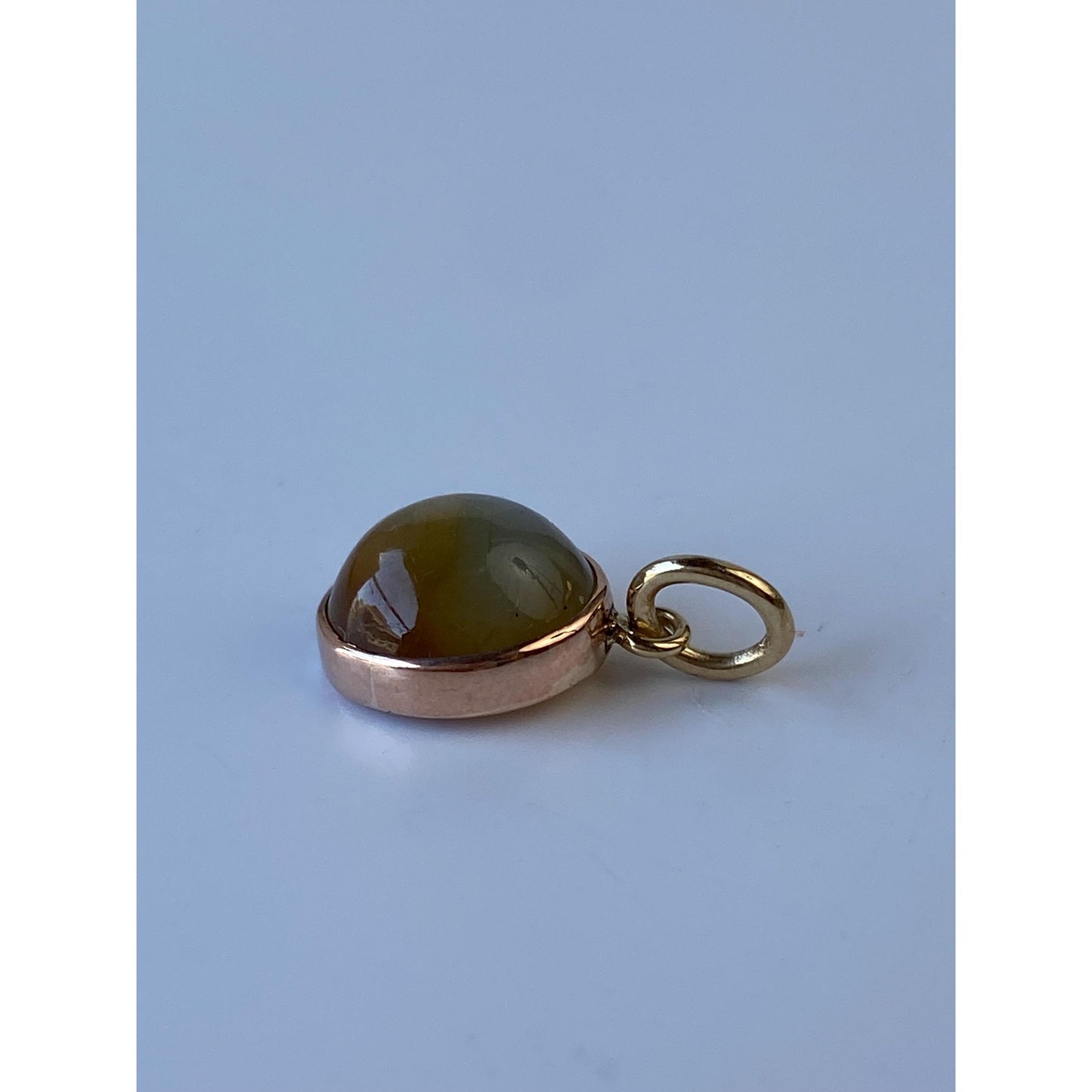 Vintage Solid 10k Yellow Gold Tigers Eye Stick Pin Conversion Charm