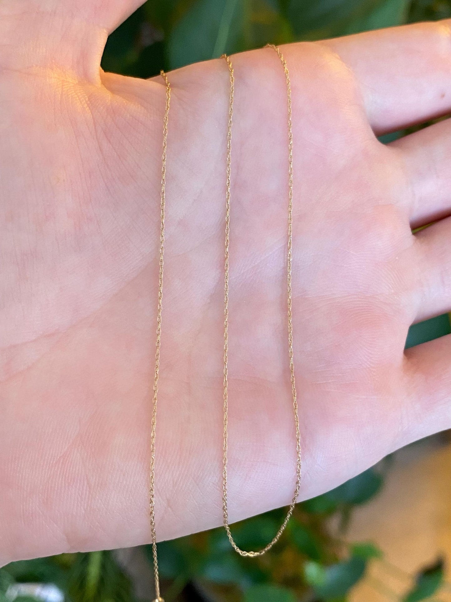 Vintage Solid 10k Yellow Gold Dainty Chain Necklace - 18.25 inches