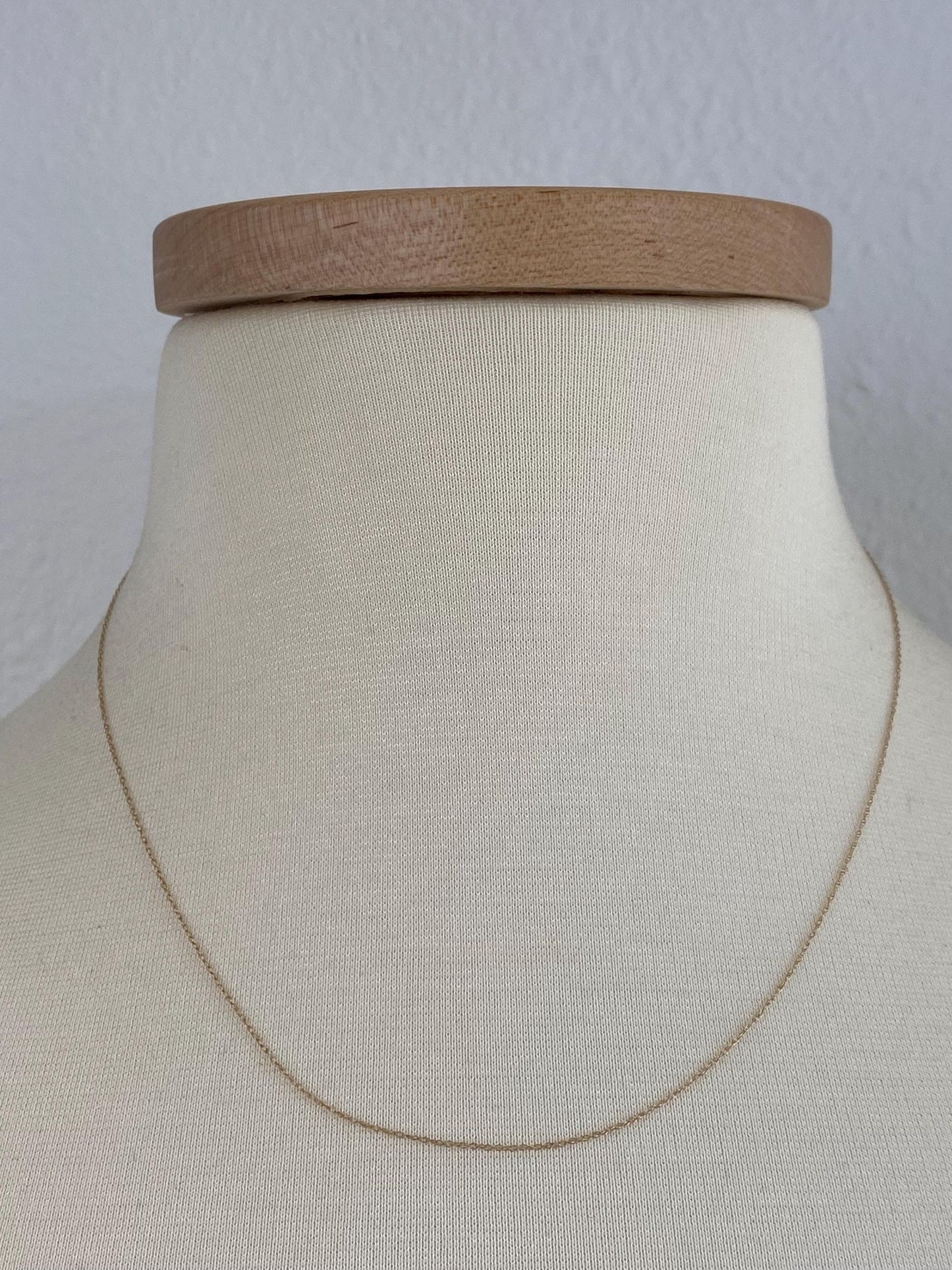 Vintage Solid 10k Yellow Gold Dainty Chain Necklace - 18.25 inches